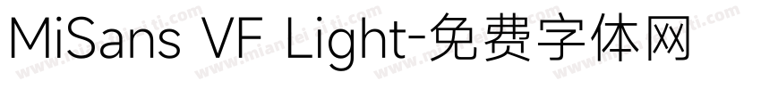 MiSans VF Light字体转换